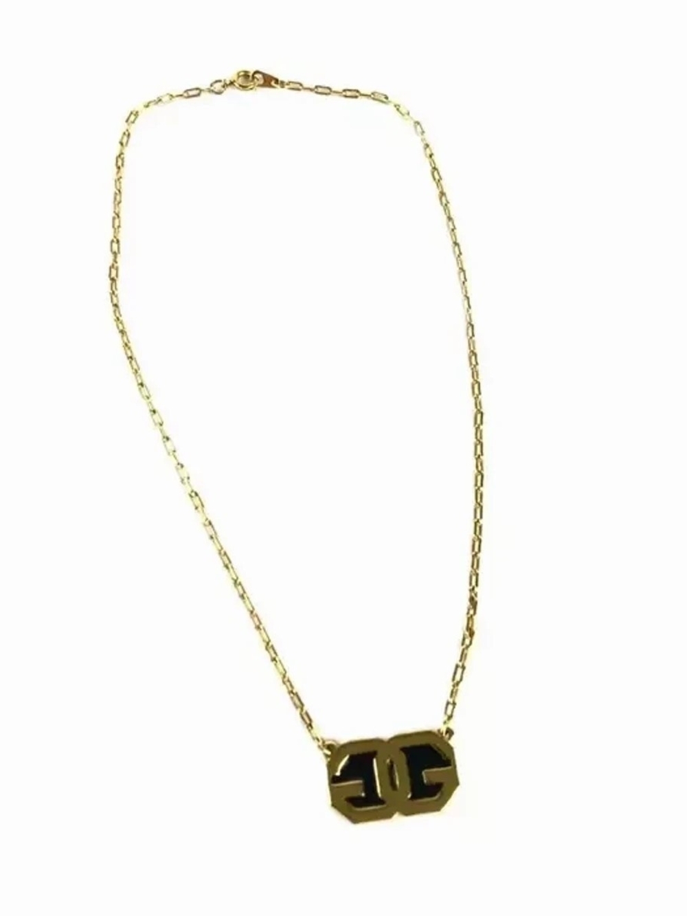 Gold Double-Link Pendant Necklace - Women Jewelry